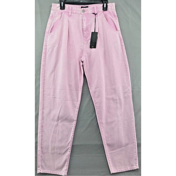 Rue21 Denim - Rue 21‎ Shine Star Pink Tie Dye High Waist Pleated Jeans Women's Size 11